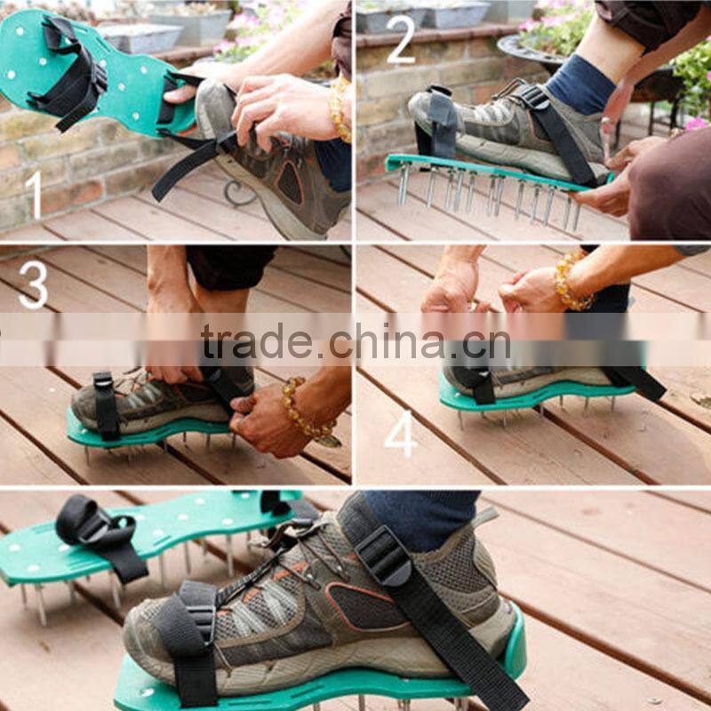 Lawn Loosen The Soil Care Grass Sod Spike Spiked Strap Shoes Garden Tool