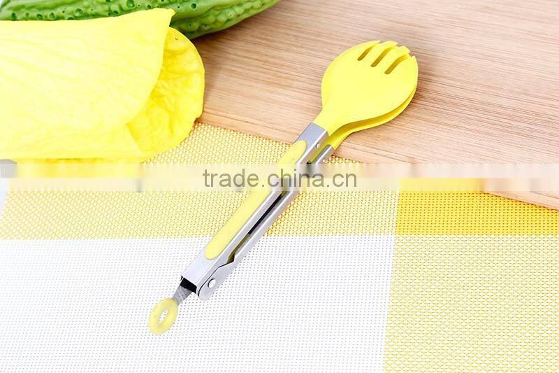Restaurant Nylon Food Bread Tongs Stainless Steel
