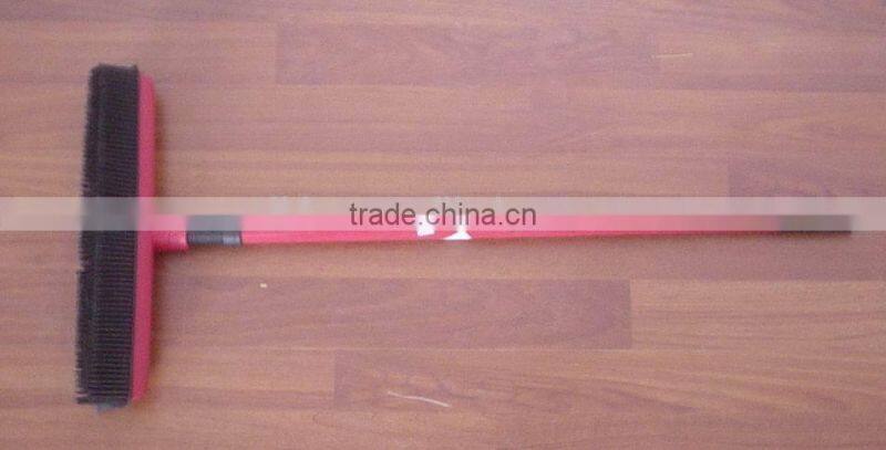 telescopic tpr broom rubber mop with wiper