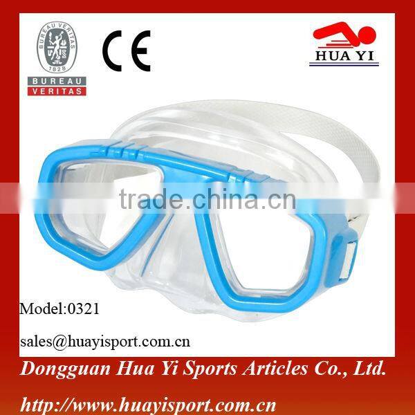 Pvc kids print logo top transparent pc diving mask