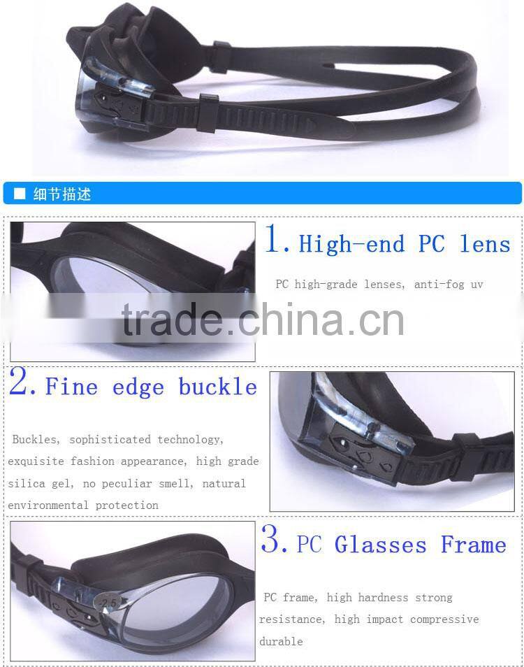 Colorful Frame Swimming Goggles Kids Myopia Waterproof Eyewear