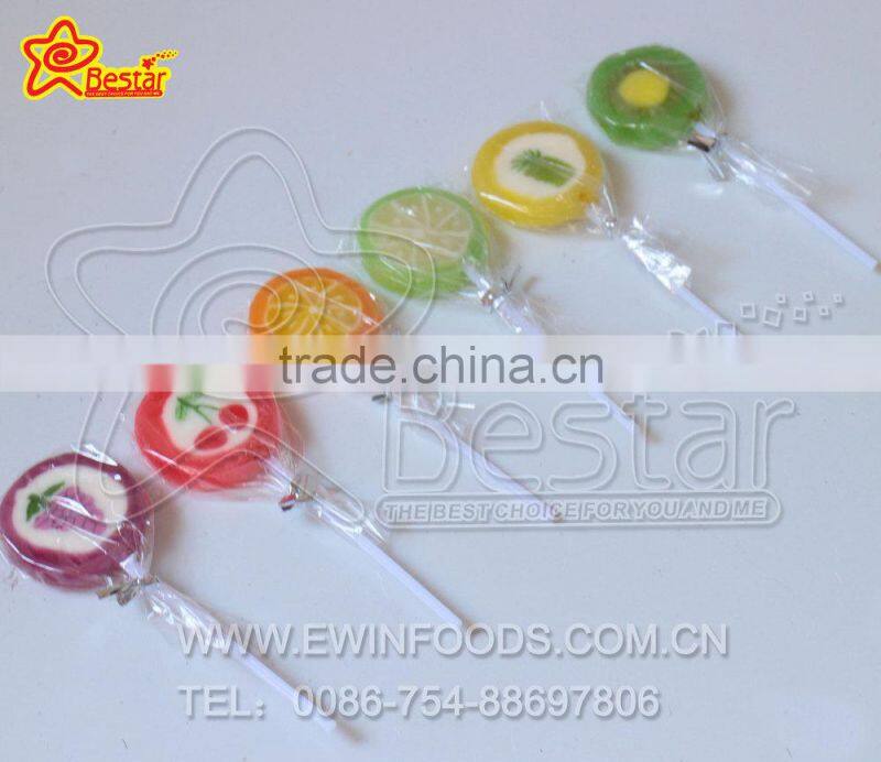 Flat Mix Fruit Handmade Lollipop