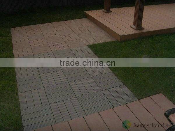 Free DIY Decking Tile Dark Carbonized Color made from Strand Woven Bamboo -KE-OS0824