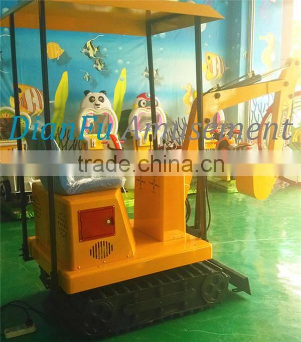 2016 hot selling amusement kid game kids coin operated kids Electronic toy excavator for sale