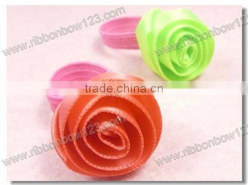 artificial satin ribbon rose