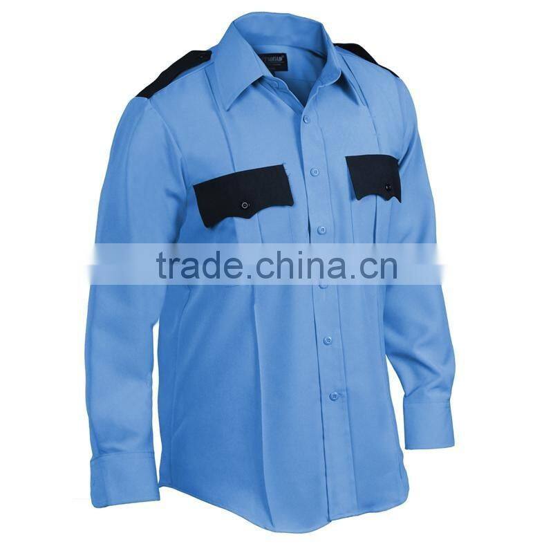 OEM Custom logo men's security guard uniform shirts