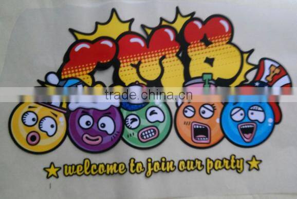 Directly factory custom cold peel plastisol heat transfer paper label for clothing