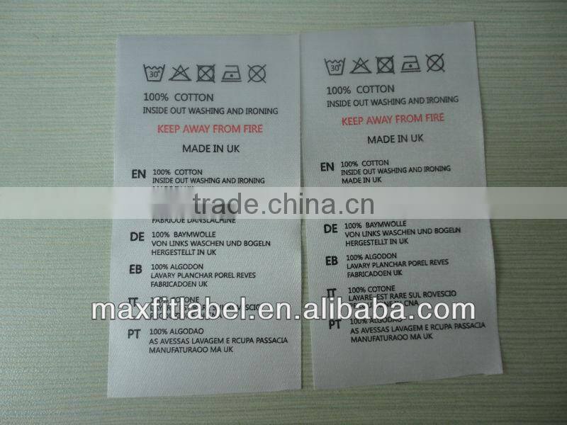 Webbing and Ribbons Labels for Garment