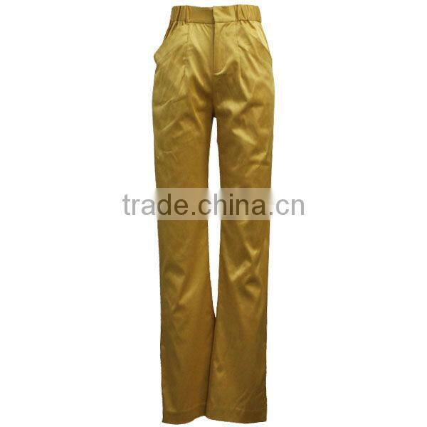 yellow color smocked waist hot pants girls with slim fit