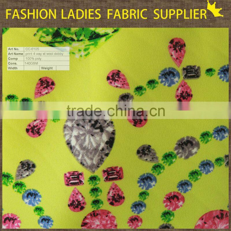 100%poly rayon print fabric digital print fabrics rayon challis fabric