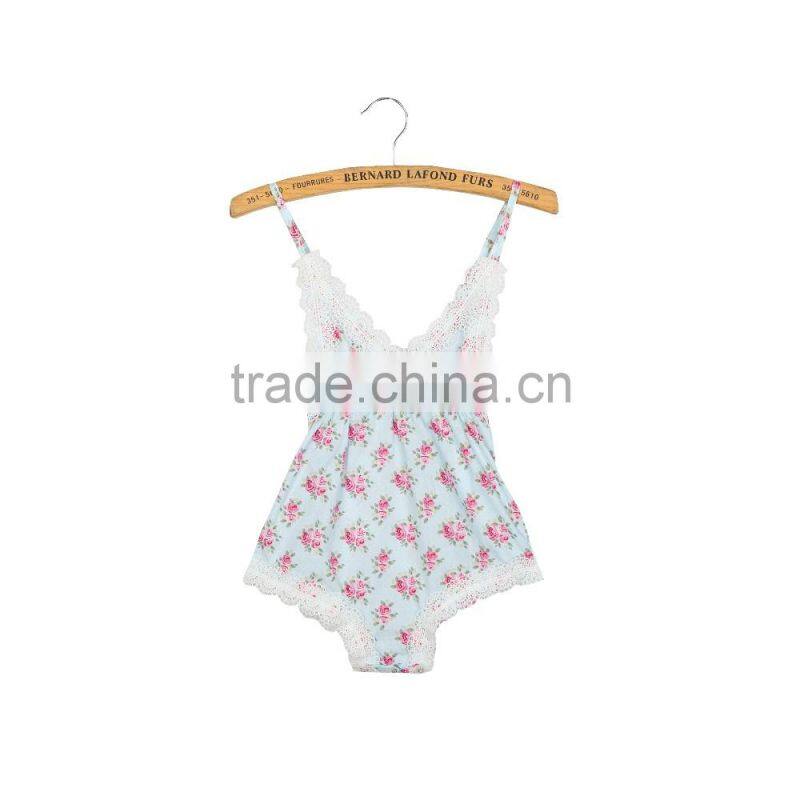 2016 New fashion baby wear summer one piece backless jumpsuit baby boutique outfit