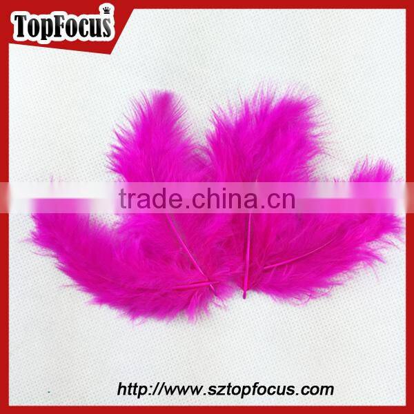 More Color Natural dyed Turkey Feather for evening dresses with feathers