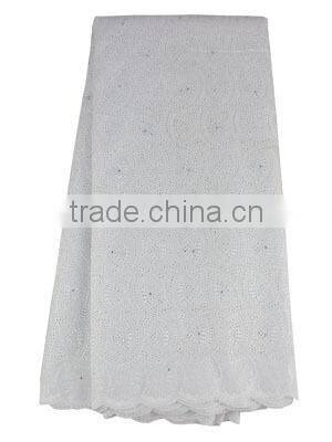 manufacture cloth outfit embroidery cotton lace fabric SL0335 royal blue