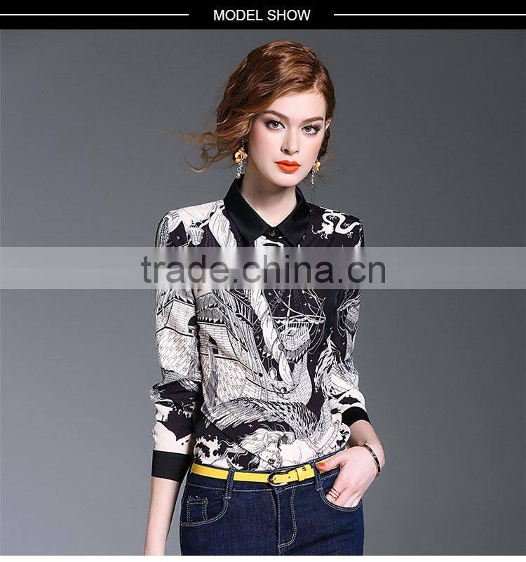 Maxnegio new style latest printed lady blouse designs