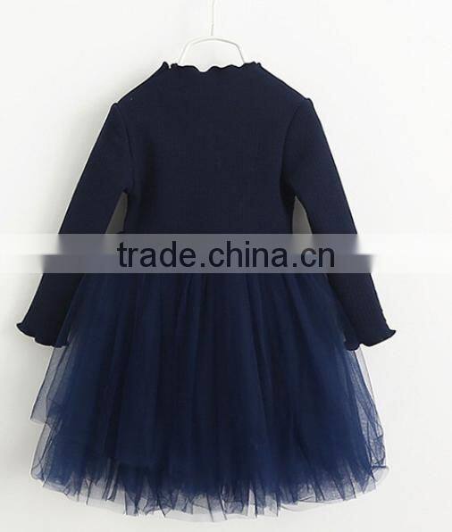 The new autumn and winter children 's clothing girls' long - sleeved lace dress