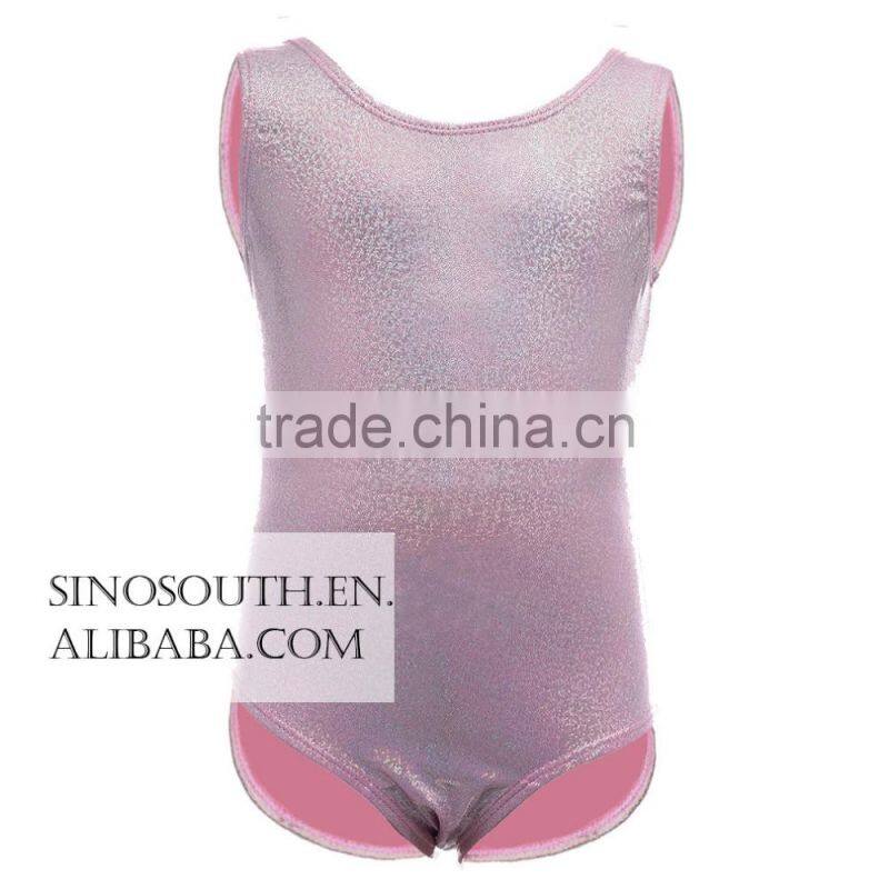 2017 New arrival thong gymnastics leotard fabric Shiny Leotards for girls