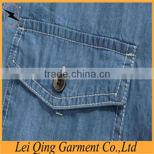 Top quality denim short sleeve custom mechanic shirts