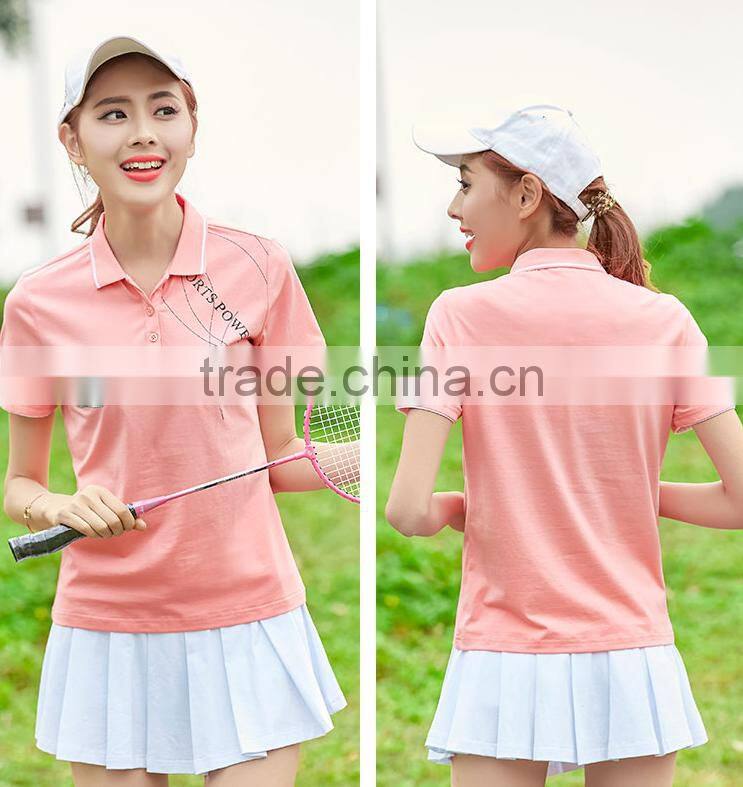 2017 Hot Cotton summer Polo shirt Fahion women sports Polo shirt