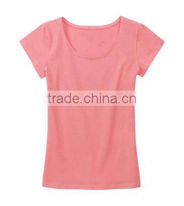 Wholesale 100% cotton blank woman t shirt 2016