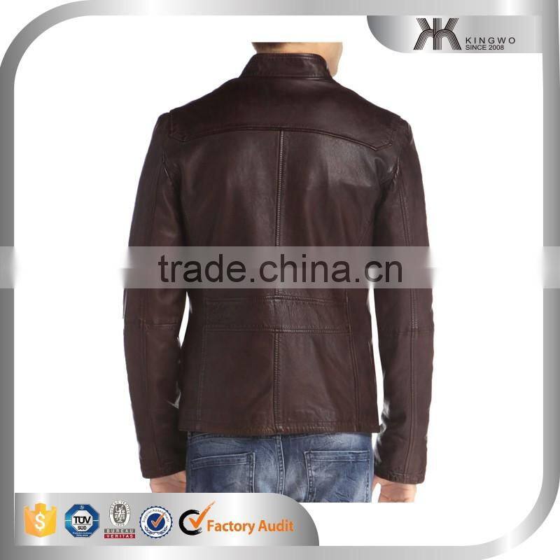 latest desigh distressed brown leather jacket cool leather jacket