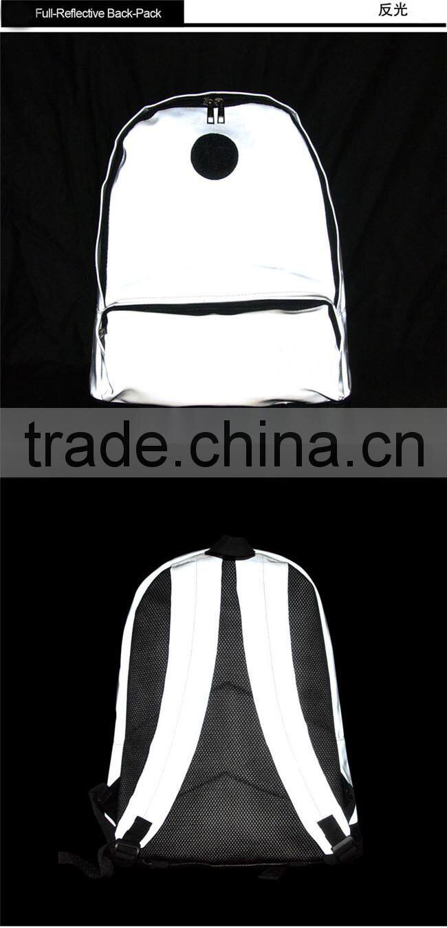 2015 Fashion Full 100%3M reflective backpack Fluorescent Reflective Backpack travel Bag
