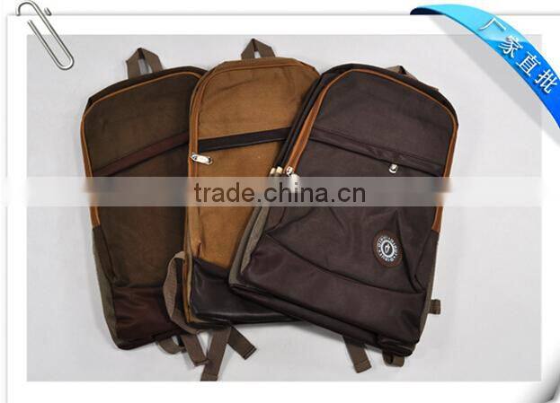 Average size Big Containable brown Suede leather Backpack With Many Pockets