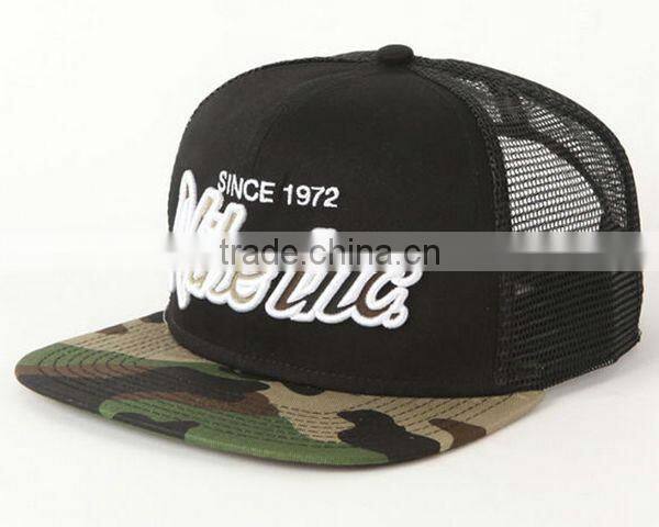 5 panel custom mesh trucker caps embroidery logo