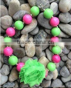 Chirstmas Girls Chunky Necklace, Girls Bubblegum Chunky Necklace, Girls Chunky Bubble Gum Bead Necklace,Chunky Bead Necklace
