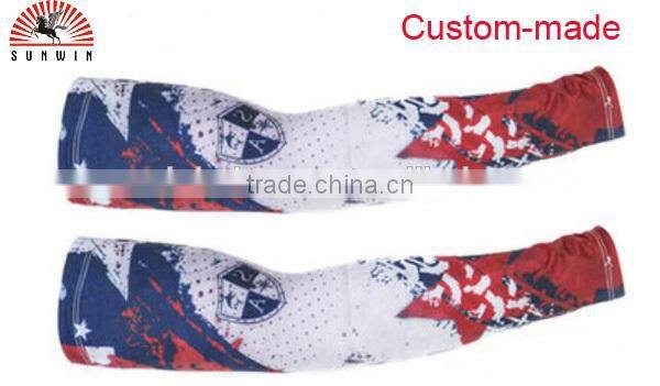 No MOQ Professional custom compression outdoor sport protective arm sleeves flags