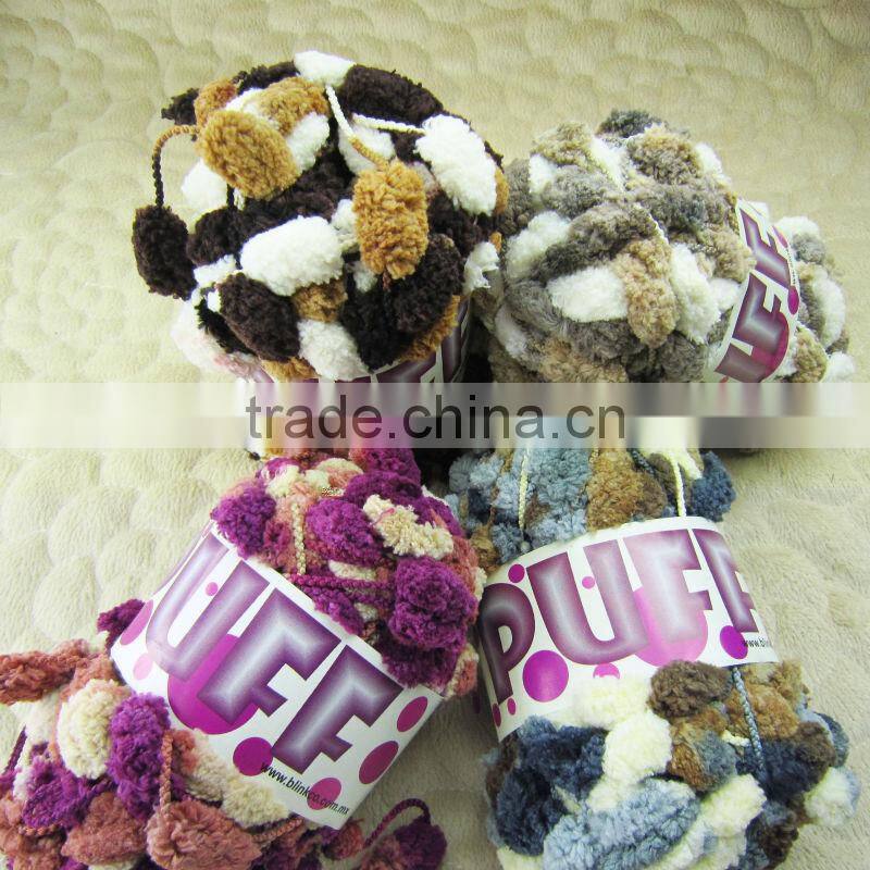 knitting from yarn boucle