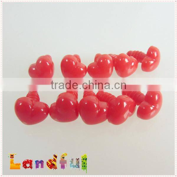 Plastic Red Safety Heart Nose for Stuffed Bear Crochet Dolls