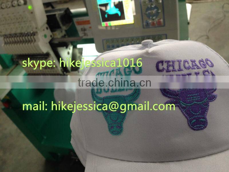 1 head hat tubular and flat t shirt computerized embroidery machine