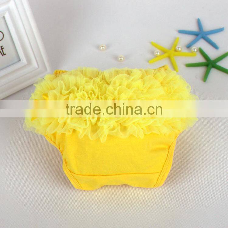 Multicolor cute cotton baby ruffle diaper cover bloomers wholesale baby shorts baby bloomers