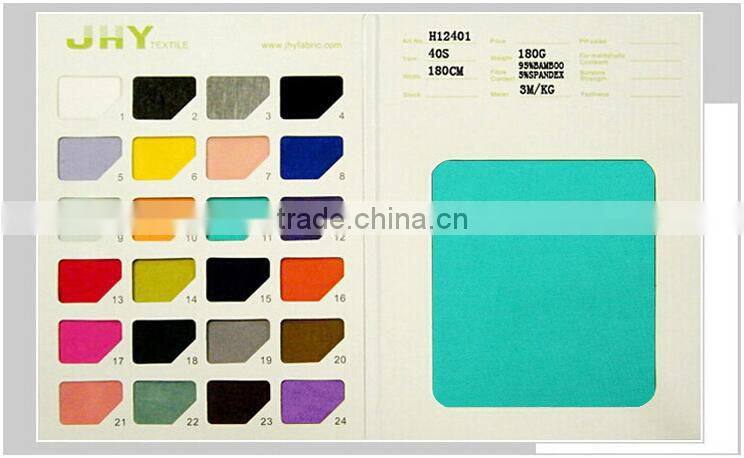 New product fabric bamboo spandex knitted single jersey fabric