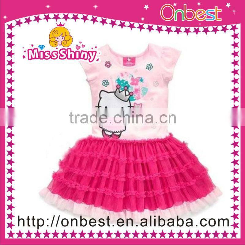 Good quality Pettiskirt Baby Girl Ruffle Tutu Pettiskirt with zebra bow