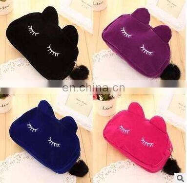 Coin Purse New 3D Girl Wallet Bag Ladies Face Zipper Mini Cat Animal Coin Purse Children's Purse Plush Coins Pouch Kawaii Bag