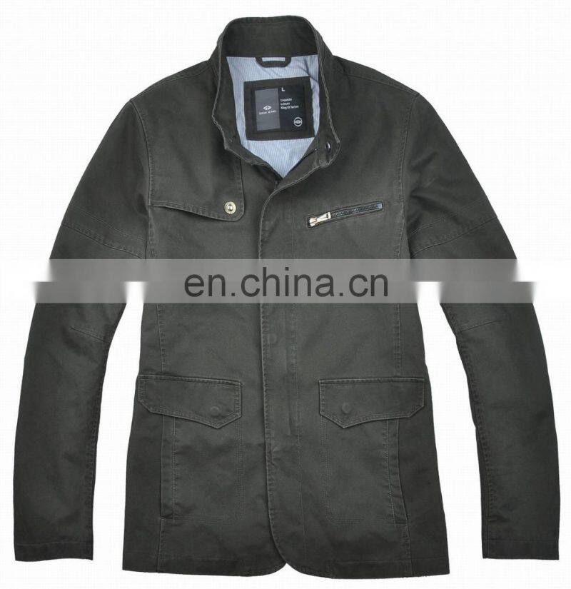 lastest fashion mens spring handsome cotton thin military overcoat