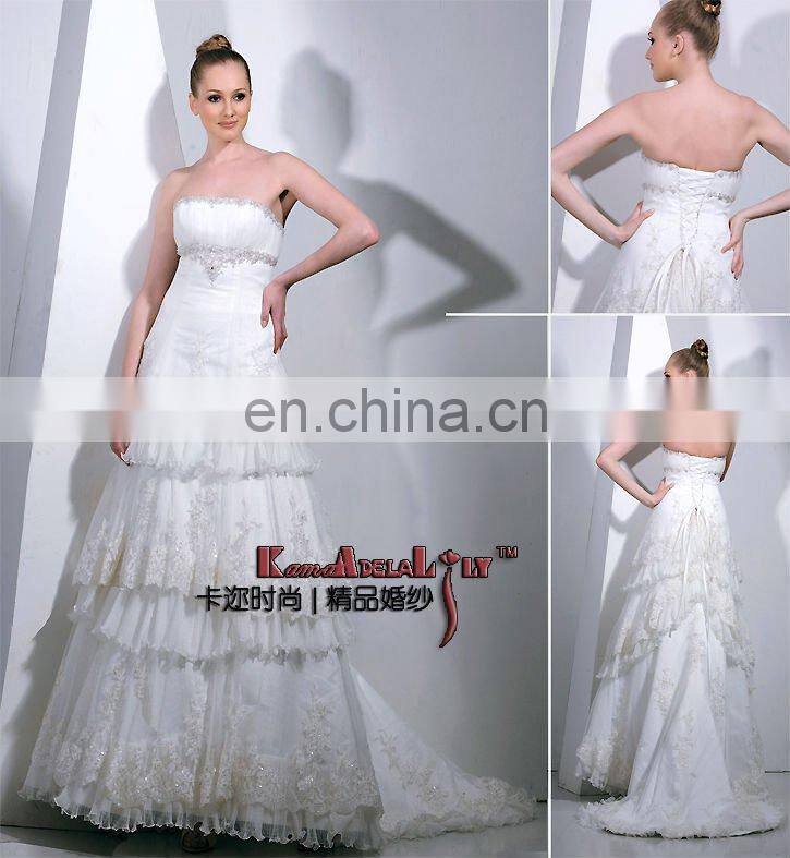 EM722 Lightsome soft chiffon pregnant women wedding gown | mother of the bride dress