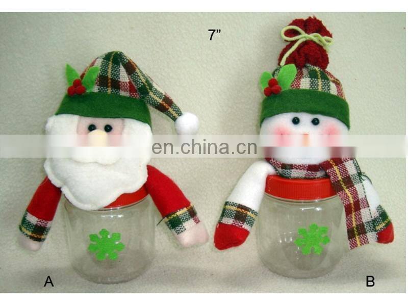 Newest Christmas toys Elderly snowman candy bottle for wholesale