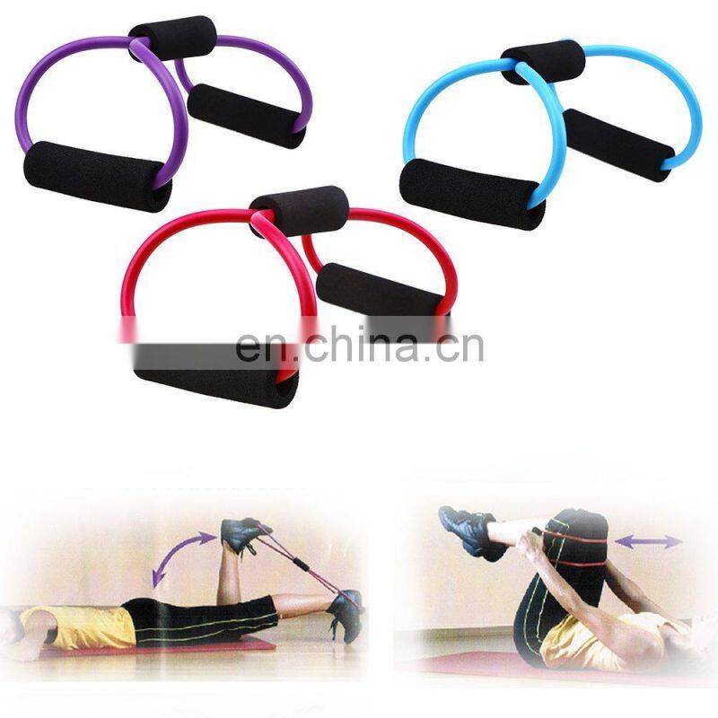 8-Shaped Resistance Loop Band Tube for Yoga Fitness Pilates Workout Exercise Fitness Equipment Chest Developer