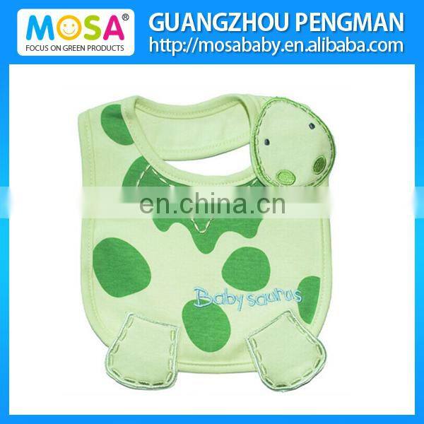 Wholesale Embroidery 100% Cotton Giraffe Pattern Baby Bib for Newborn To Toddler
