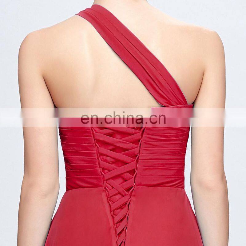 Grace Karin Hot Sale Chiffon Long Chiffon Beaded One Shoulder Evening Dress CL3120-4