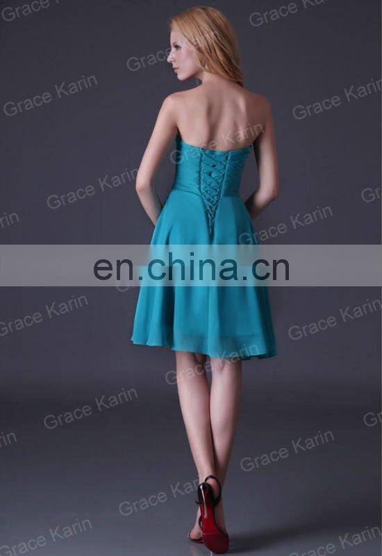2015 Grace Karin New Women's Sexy Short Off-Shoulder Bridesmaid Dress CL3474