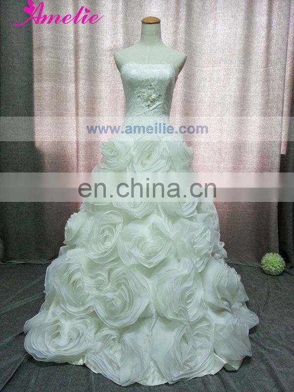 Flower Skirt Ball Gown Wedding Dresses Pictures