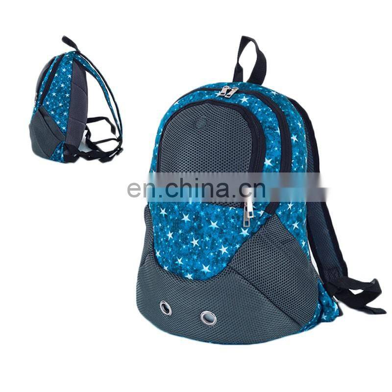 shoulder bag with denim fabric cat bag side open