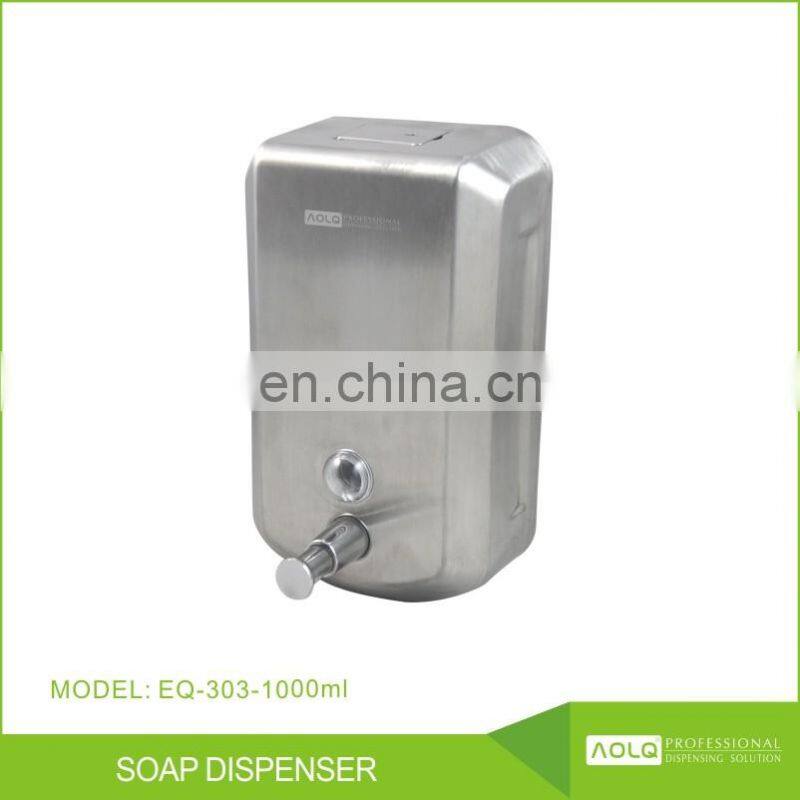 Unique refillable stainless steel elbow handwash soap and shampoo dispenser