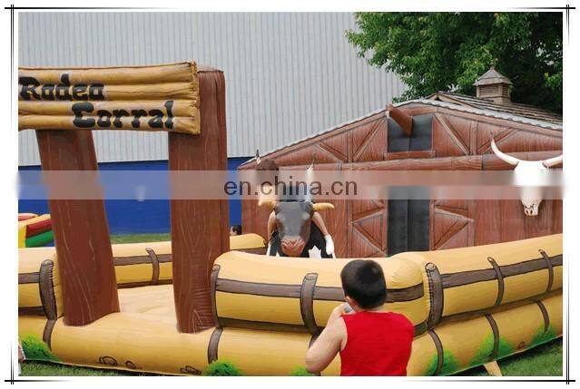 Crazy Outdoor Playground Rodeo Bull Sport Game Inflatable Mechanical Bull Riding For Sale