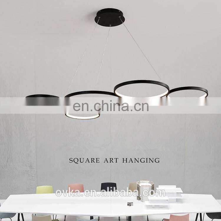 Creative circle stitching chandelier coffee shop pendent light