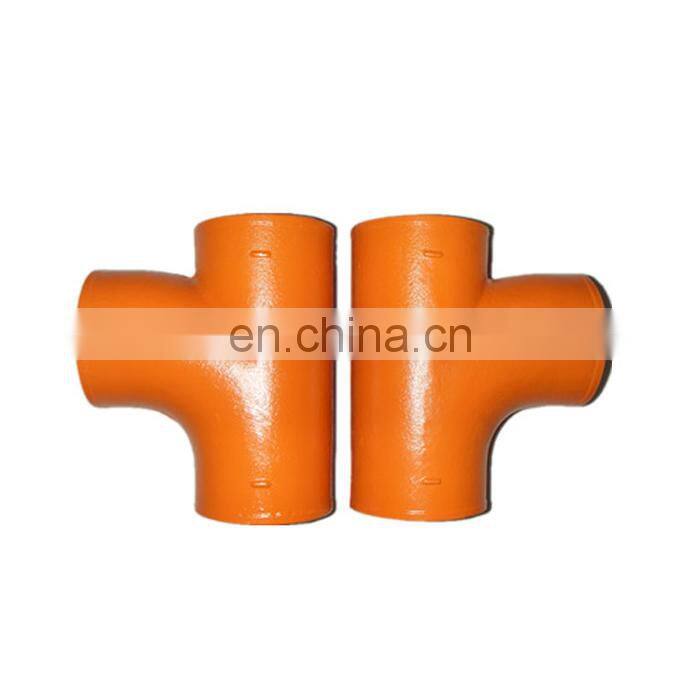 EN877 fusion bonded epoxy grey cast iron drainage pipe fitting 88 degree bend dn150