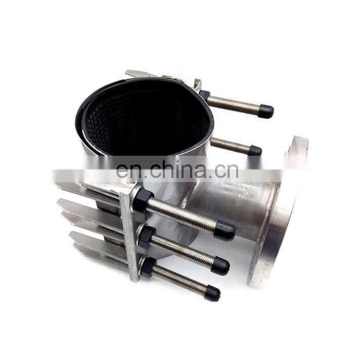 AISI 304 DN800 stainless steel SS Tapping Sleeve Band Repair Clamp Tee with Carbon Steel flange